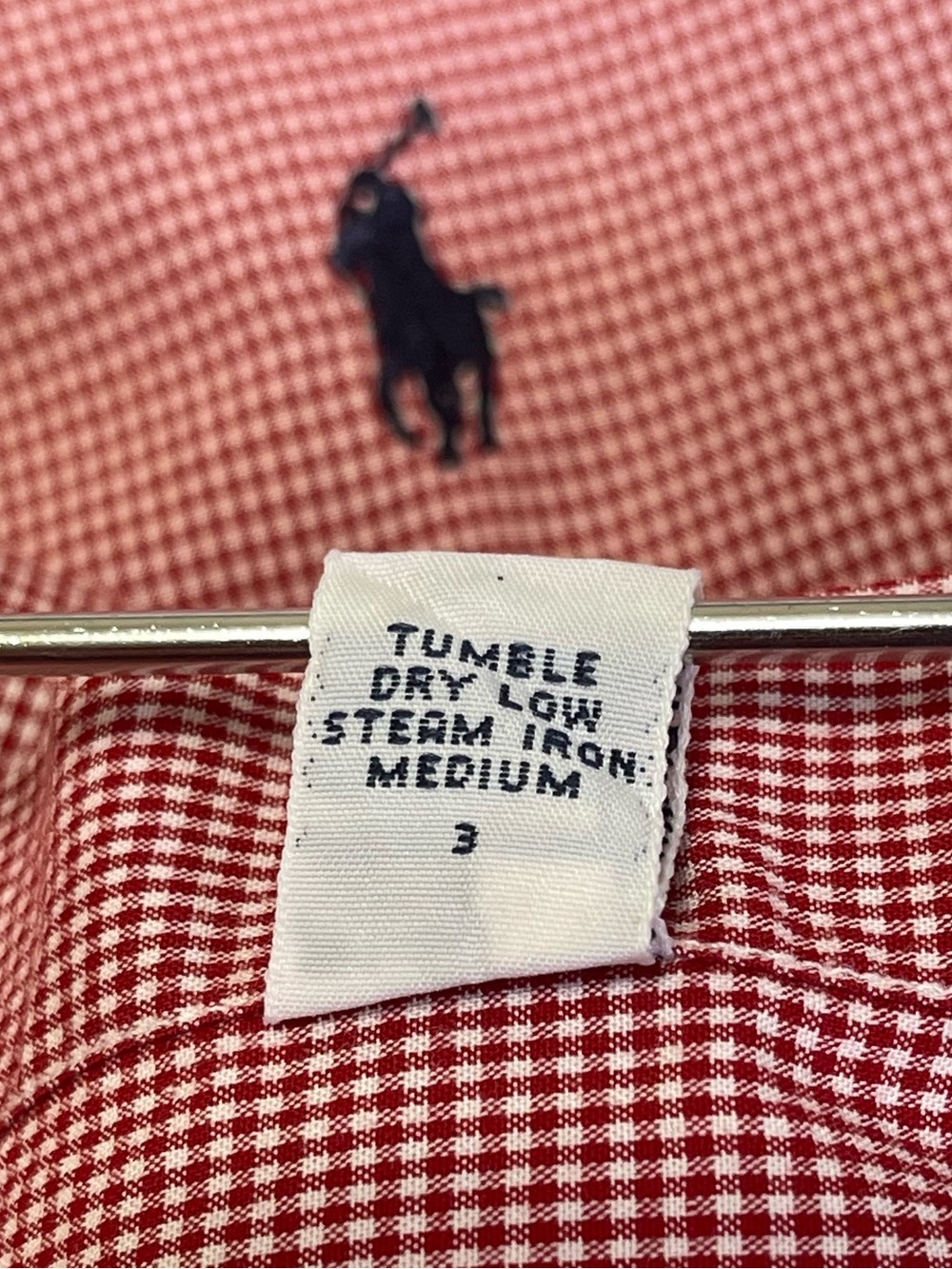 Vintage Ralph Lauren Blake Men’s L Red Gingham Navy Pony Short Sleeve Shirt - Picture 5 of 9